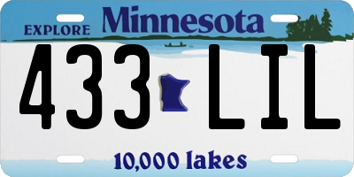 MN license plate 433LIL