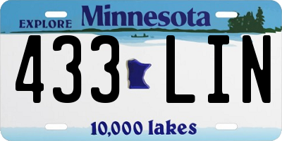 MN license plate 433LIN