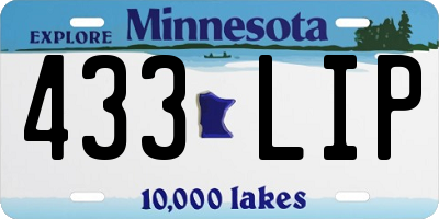 MN license plate 433LIP