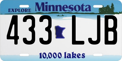 MN license plate 433LJB