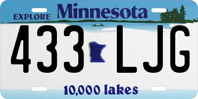MN license plate 433LJG