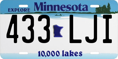MN license plate 433LJI