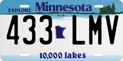 MN license plate 433LMV