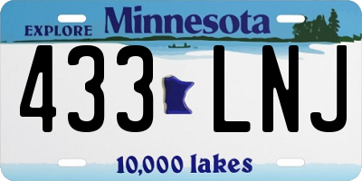 MN license plate 433LNJ