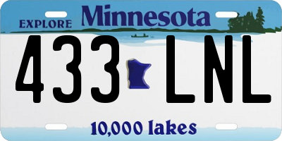 MN license plate 433LNL