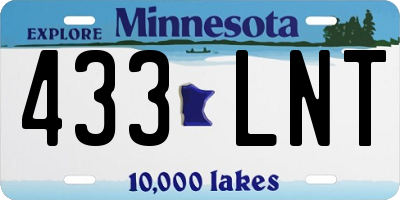 MN license plate 433LNT