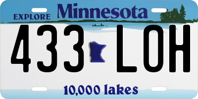 MN license plate 433LOH