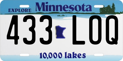 MN license plate 433LOQ