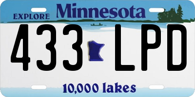 MN license plate 433LPD