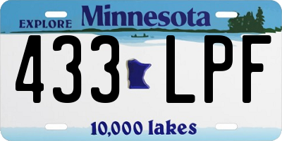 MN license plate 433LPF
