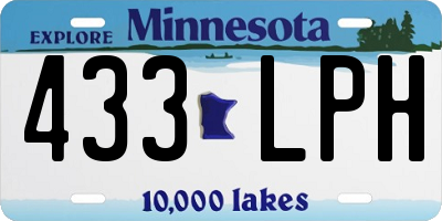 MN license plate 433LPH