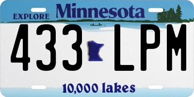 MN license plate 433LPM