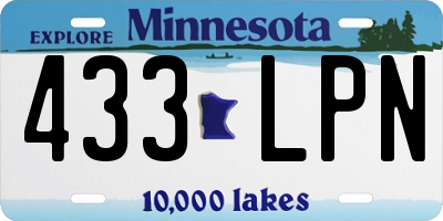 MN license plate 433LPN