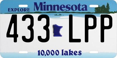MN license plate 433LPP