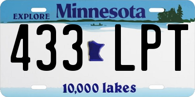 MN license plate 433LPT