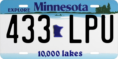 MN license plate 433LPU