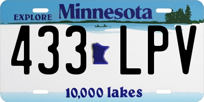 MN license plate 433LPV