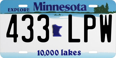 MN license plate 433LPW