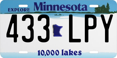 MN license plate 433LPY
