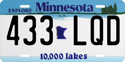 MN license plate 433LQD