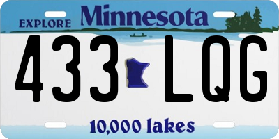 MN license plate 433LQG