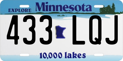 MN license plate 433LQJ