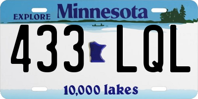 MN license plate 433LQL