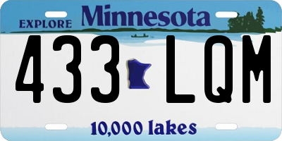 MN license plate 433LQM