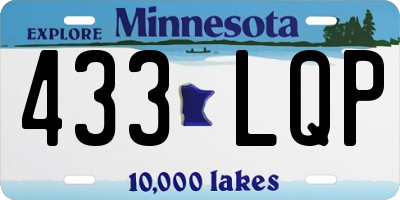 MN license plate 433LQP