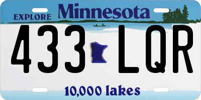 MN license plate 433LQR