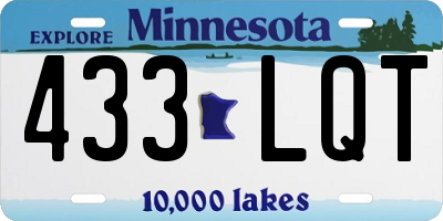 MN license plate 433LQT