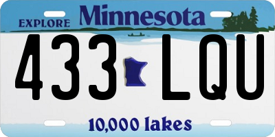 MN license plate 433LQU