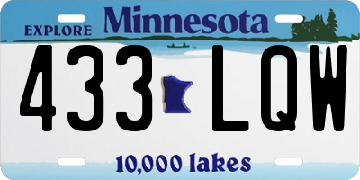 MN license plate 433LQW