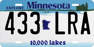 MN license plate 433LRA