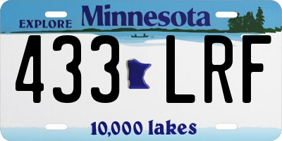 MN license plate 433LRF