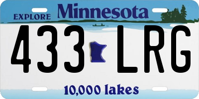 MN license plate 433LRG