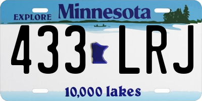 MN license plate 433LRJ