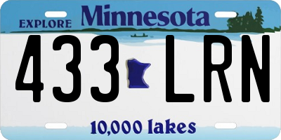 MN license plate 433LRN