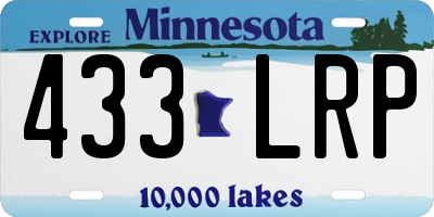 MN license plate 433LRP