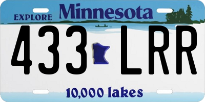 MN license plate 433LRR