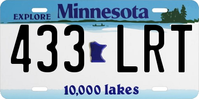 MN license plate 433LRT