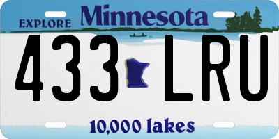 MN license plate 433LRU
