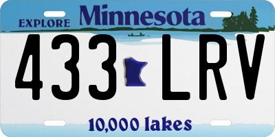 MN license plate 433LRV