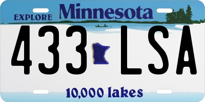 MN license plate 433LSA