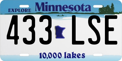 MN license plate 433LSE