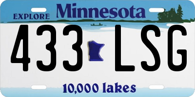 MN license plate 433LSG
