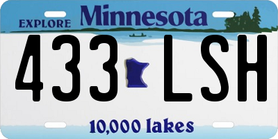 MN license plate 433LSH