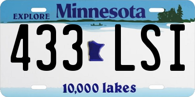 MN license plate 433LSI