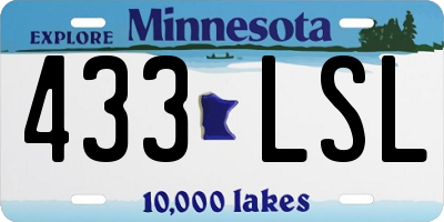 MN license plate 433LSL