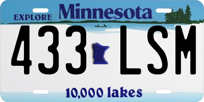MN license plate 433LSM
